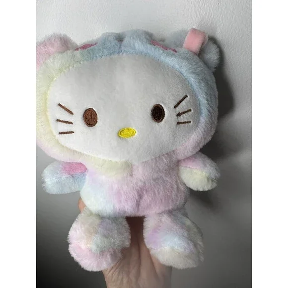 Hello Kitty Plush Toy 9.5 inch Rainbow Sherbet Official Sanrio Bear - Picture 6 of 7